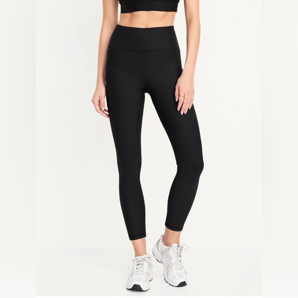 Old Navy Powersoft Ribbed Leggings Black || M
